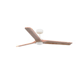 Ventilador de techo con luz Faro Heywood LED L pino 3 palas motor DC 2700-4000K Ø132cm 33810WT1S