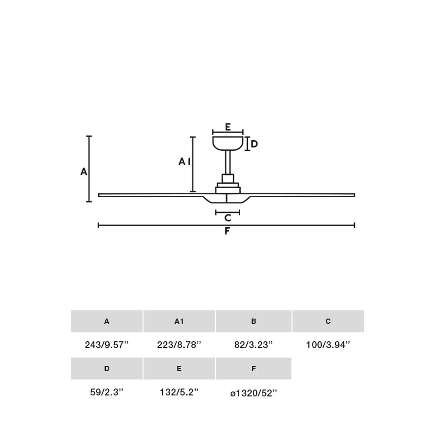 Faro HEYWOOD M Ventilador blanco/madera clara DC 33810