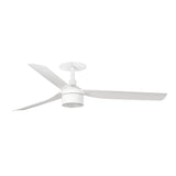 Ventilador de techo con luz Faro Punt Recessed Tek M LED blanco mate 3 palas motor DC 2700K Ø132cm 33814R3W
