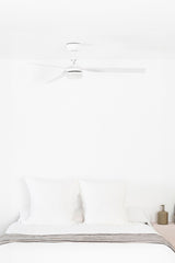 Ventilador de techo con luz Faro Punt M LED blanco mate 3 palas motor DC 3000-6500K Ø132cm 33814WT-20