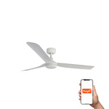 Ventilador de techo Faro Punt M blanco mate 3 palas motor DC Ø130cm 33814WT