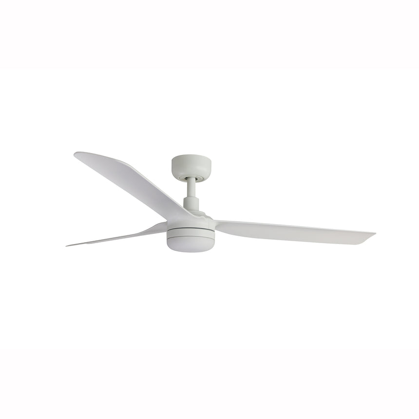 Ventilador de techo con luz Faro Punt M LED blanco mate 3 palas motor DC 2700-4000K Ø132cm 33814WT1S