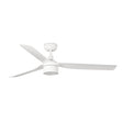Ventilador de techo con luz Faro Punt Tek M LED blanco mate 3 palas motor DC 3000K Ø132cm 33814WT3N — vista 1