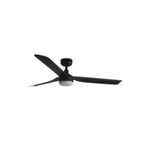 Ventilador de techo con luz Faro Punt M LED negro mate 3 palas motor DC 2700-4000K Ø132cm 338151S