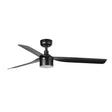 Ventilador de techo con luz Faro Punt Tek M LED negro mate 3 palas motor DC 3000K Ø132cm 338153N — vista 1