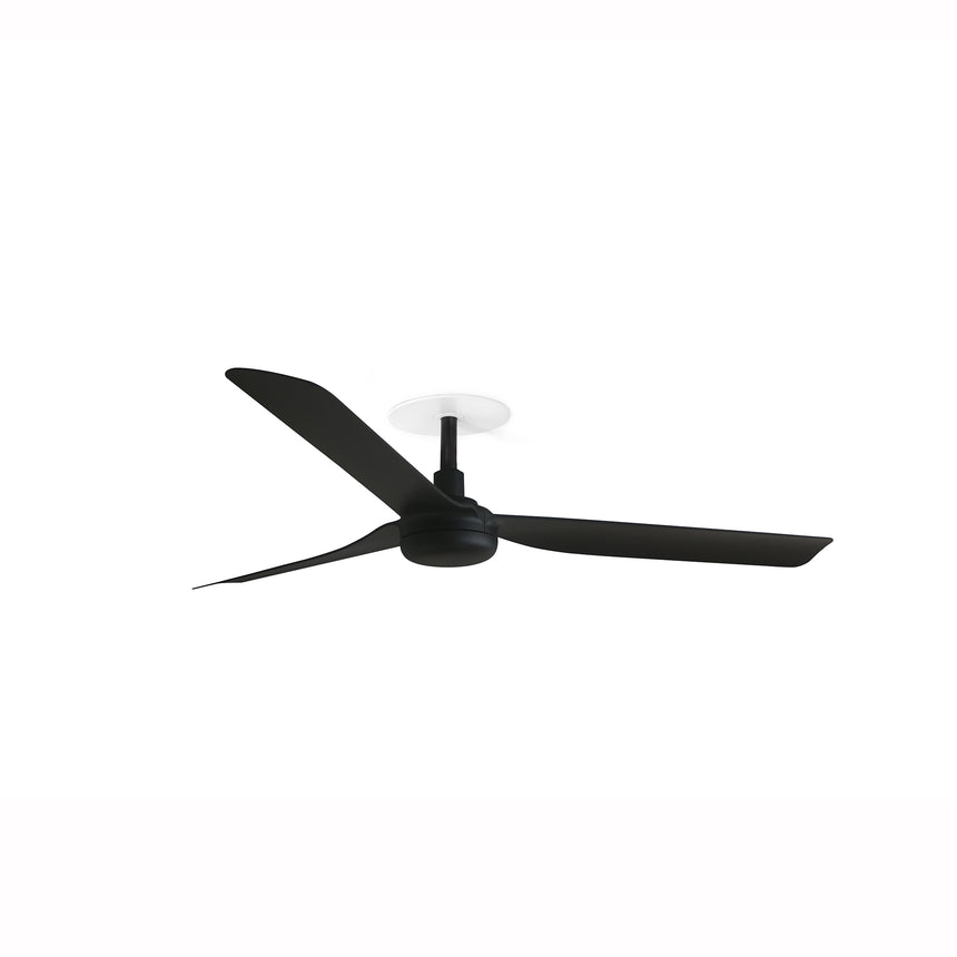 Ventilador de techo Faro Punt Recessed M negro mate 3 palas motor DC Ø130cm 33815R