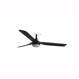 Ventilador de techo con luz Faro Punt Recessed M LED negro mate 3 palas motor DC 2700-4000K Ø132cm 33815R1S