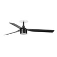Ventilador de techo con luz Faro Punt Recessed Tek M LED negro mate 3 palas motor DC 3000K Ø132cm 33815R3N — vista 1