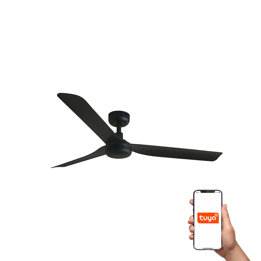 Ventilador de techo Faro Punt M negro mate 3 palas motor DC Ø130cm 33815WT