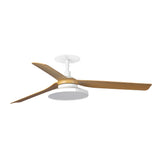 Ventilador de techo con luz Faro Punt Recessed Tak M LED arce 3 palas motor DC 2700K Ø132cm 33816R2W