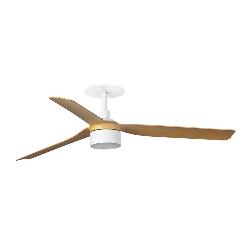Ventilador de techo con luz Faro Punt Recessed Tek M LED arce 3 palas motor DC 4000K Ø132cm 33816R3C