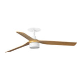 Ventilador de techo con luz Faro Punt Recessed Tek M LED arce 3 palas motor DC 3000K Ø132cm 33816R3N