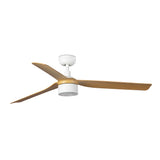 Ventilador de techo con luz Faro Punt Tek M LED arce 3 palas motor DC 4000K Ø132cm 33816WT3C