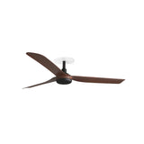 Ventilador de techo Faro Punt Recessed M nogal 3 palas motor DC Ø130cm 33817R