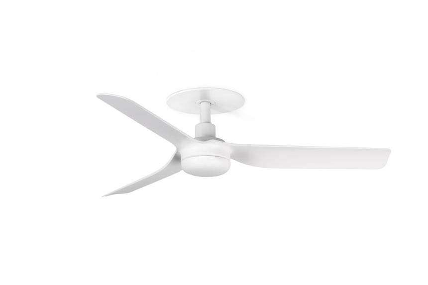Ventilador de techo Faro Mini Punt Recessed S blanco mate 3 palas motor DC Ø90cm 33820R
