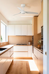 Ventilador de techo sin luz Faro Mini motor DC blanco mate Ø90cm 3 palas 33820WT