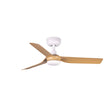Ventilador de techo sin luz Faro Mini motor DC palas de madera blanco y madera Ø90cm 3 palas 33821