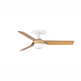 Ventilador de techo con luz Faro Mini Punt Recessed S LED arce 3 palas motor DC 2700-4000K Ø90cm 33821R1S