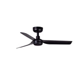 Ventilador de techo sin luz Faro Mini motor DC negro mate Ø90cm 3 palas 33822