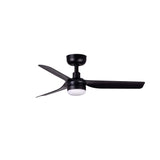 Ventilador de techo con luz Faro Mini Punt S LED negro mate 3 palas motor DC 2700-4000K Ø90cm 338221S