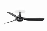 Ventilador de techo Faro Mini Punt Recessed S negro mate 3 palas motor DC Ø90cm 33822R