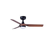 Ventilador de techo con luz Faro Mini motor DC palas de madera LED nogal 2700-6000K CCT Ø90cm 3 33823-1TW