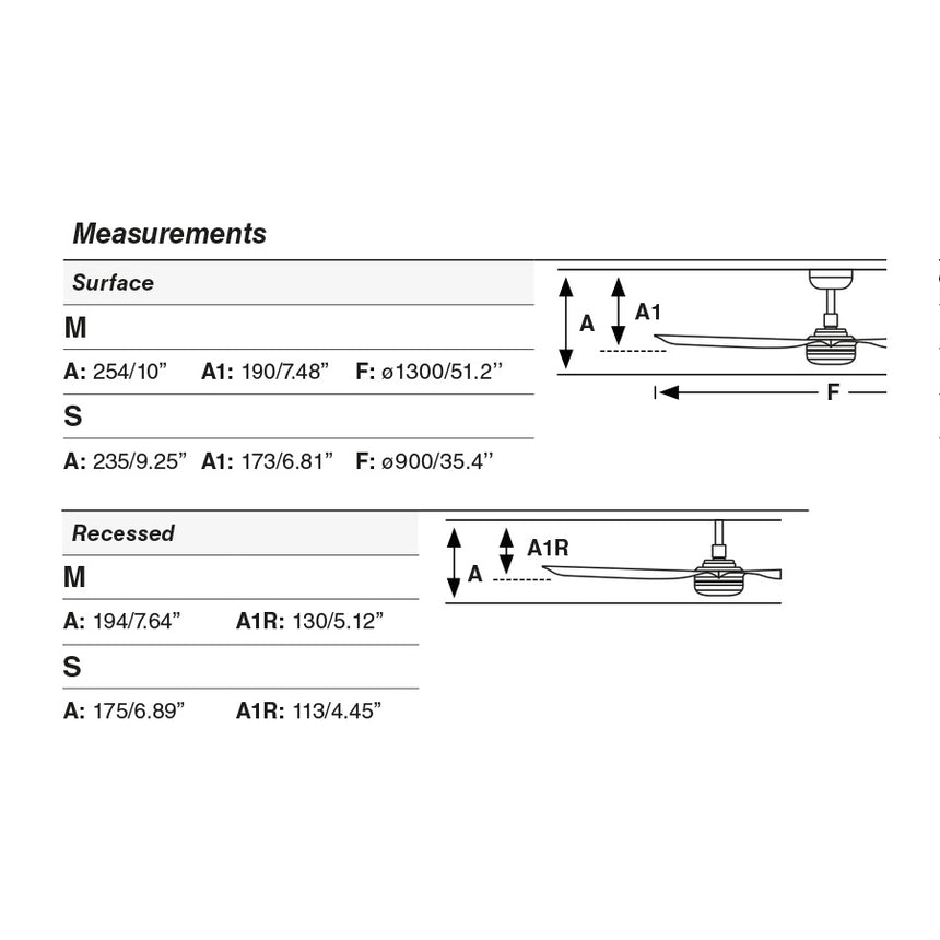 Ventilador de techo sin luz Faro Mini motor DC palas de madera nogal Ø90cm 3 palas 33823WT