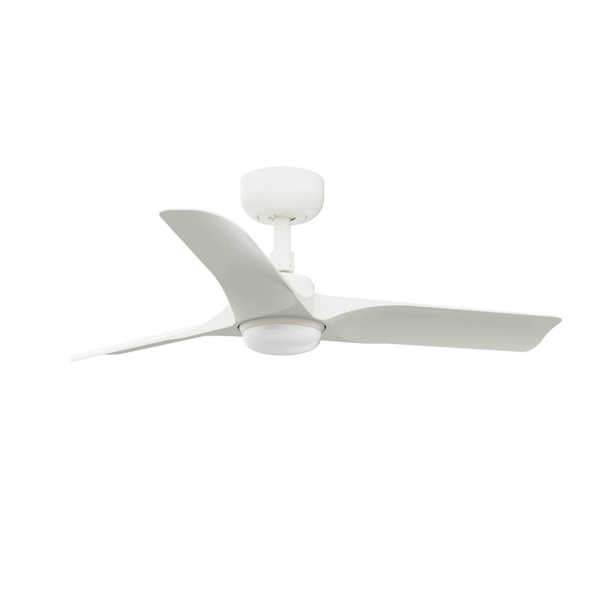 Ventilador de techo con luz Faro Hey LED S blanco mate 3 palas motor DC 2700-4000K Ø90cm 338241S