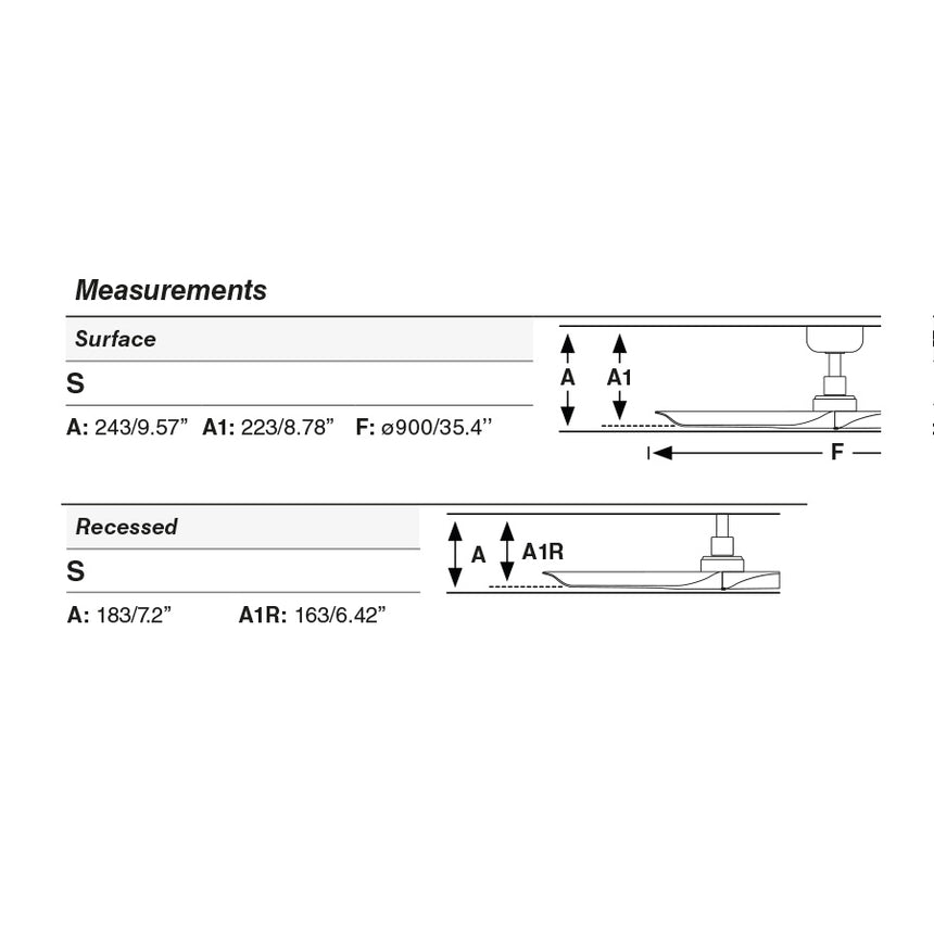 Ventilador de techo sin luz Faro Hey motor DC blanco mate Ø90cm 3 palas 33824WT