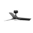 Ventilador de techo con luz Faro Hey LED S negro mate 3 palas motor DC 2700-4000K Ø90cm 338251S — vista 1