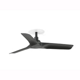Ventilador de techo Faro Hey Recessed LED S negro mate 3 palas motor DC Ø90cm 33825R