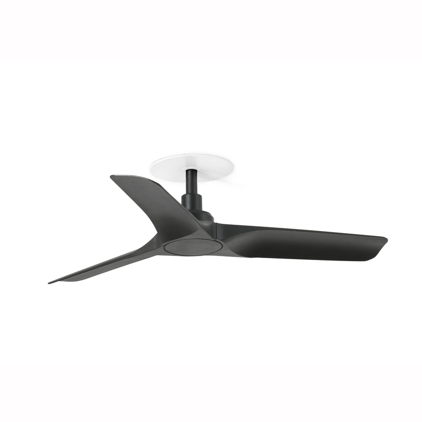 Ventilador de techo Faro Hey Recessed LED S negro mate 3 palas motor DC Ø90cm 33825R
