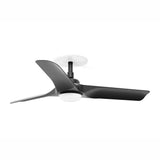 Ventilador de techo con luz Faro Hey Recessed LED S negro mate 3 palas motor DC 2700-4000K Ø90cm 33825R1S