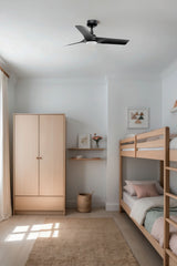 Ventilador de techo con luz Faro Hey S LED negro mate 3 palas motor DC 2700-6000K Ø90cm 33825WT-1TW