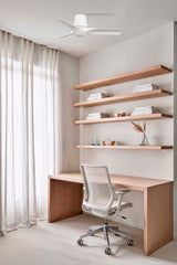 Ventilador de techo con luz Faro Hey motor DC palas de madera LED blanco y madera 2700-6000K CCT 33826-1TW