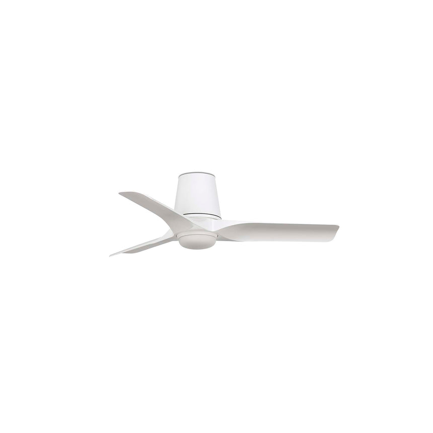 Ventilador de techo con luz Faro Hey Tub LED S blanco mate 3 palas motor DC 2700-4000K Ø90cm 33826WT1S