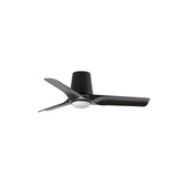 Ventilador de techo con luz Faro Hey Tub LED S negro mate 3 palas motor DC 2700-4000K Ø90cm 338271S