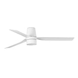 Ventilador de techo con luz Faro Punt Tub M Tek LED blanco mate 3 palas motor DC 2700K Ø132cm 338283W