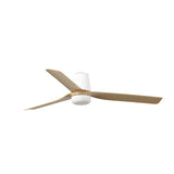 Ventilador de techo con luz Faro Punt Tub M LED arce 3 palas motor DC 2700-4000K Ø132cm 338291S