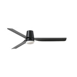 Ventilador de techo con luz Faro Punt Tub M LED negro mate 3 palas motor DC 2700-4000K Ø132cm 338301S
