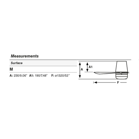Medidas y dimensiones Faro Punt Tub M LED negro mate 33830WT1S (cm)