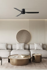 Ventilador de techo sin luz Faro Punt motor DC Ø130cm 3 palas negro mate — ref. 33830 (2)