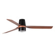 Ventilador de techo con luz Faro Punt Tub Tek M LED nogal 3 palas motor DC 3000K Ø132cm 338313N — vista 1