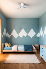 Ventilador de techo sin luz Faro Mini motor DC blanco mate Ø90cm 3 palas 33832WT