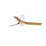 Ventilador de techo sin luz Faro Mini motor DC palas de madera blanco y madera Ø90cm 3 palas 33833