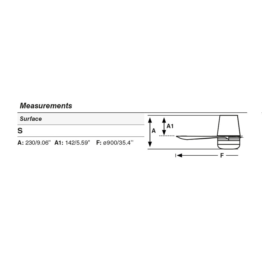 Ventilador de techo con luz Faro Mini Punt Tub S LED arce 3 palas motor DC 2700-4000K Ø90cm 338331S
