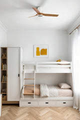 Ventilador de techo sin luz Faro Mini motor DC arce Ø90cm 3 palas 33833WT