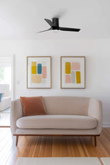 Ventilador de techo con luz Faro Mini motor DC LED negro mate 2700-6000K CCT Ø90cm 3 palas 33834-1TW