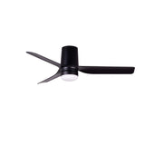 Ventilador de techo con luz Faro Mini Punt Tub S LED negro mate 3 palas motor DC 2700-4000K Ø90cm 338341S