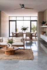 Ventilador de techo con luz Faro Heywood motor DC palas de madera LED nogal oscuro 2700-6000K CCT 33839-1TW